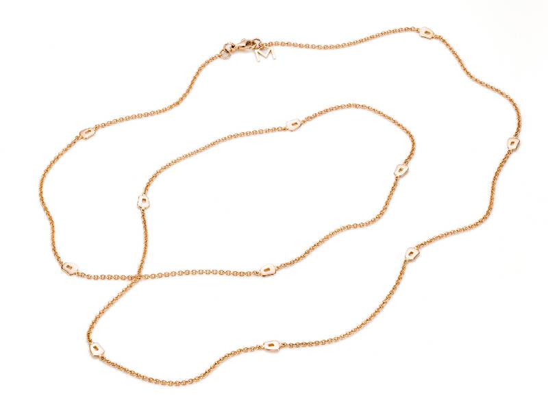 MATTIOLI PINK GOLD LONG PUZZLE MINI NECKLACE MCT054R005